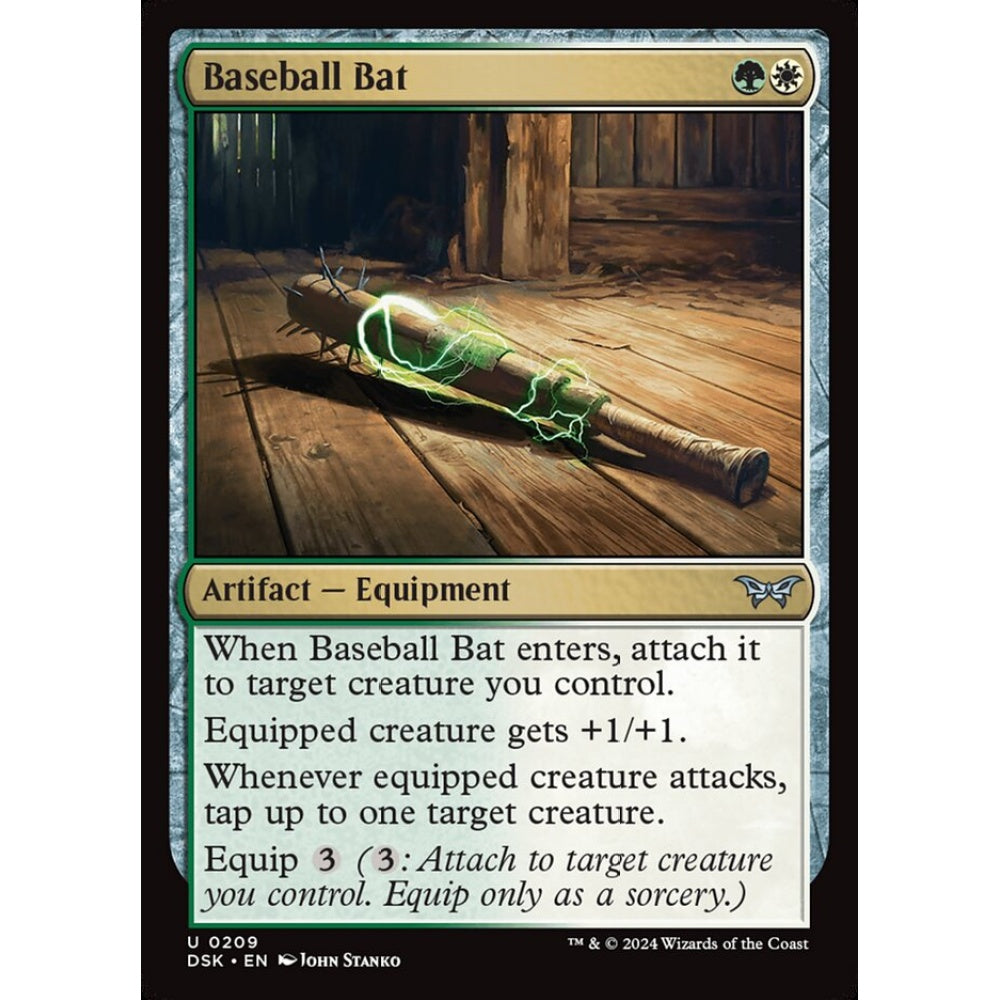 Baseball Bat, 209, uncommon, Magic: The Gathering, Duskmourn: House of Horror