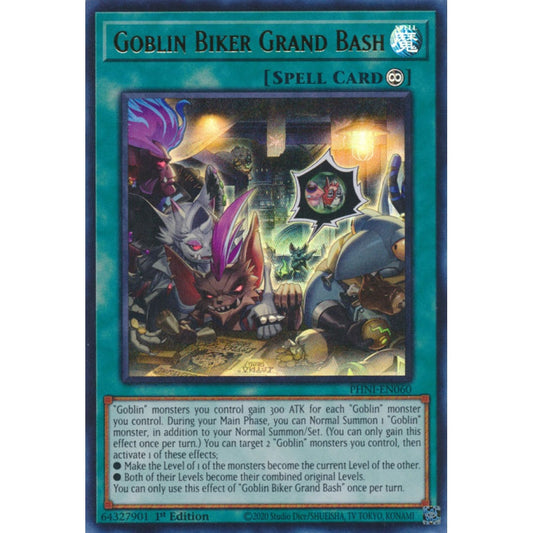 Goblin Biker Grand Bash PHNI-EN060 Ultra Ultra Rare Yu-Gi-Oh Phantom Nightmare in Art