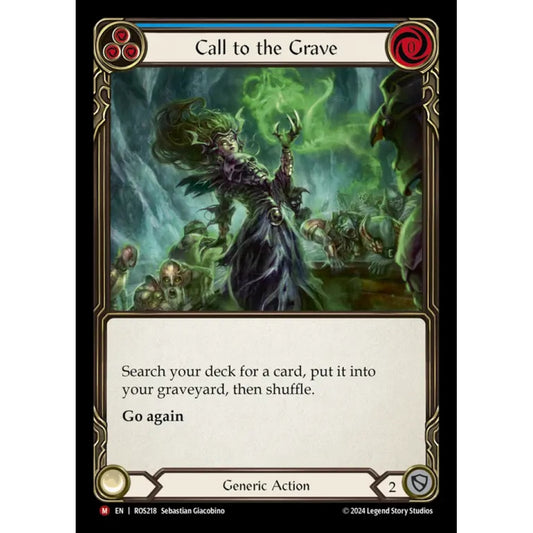 Call to the Grave ROS218 Majestic Flesh & Blood Trading Card Game Rosetta in Regular Art