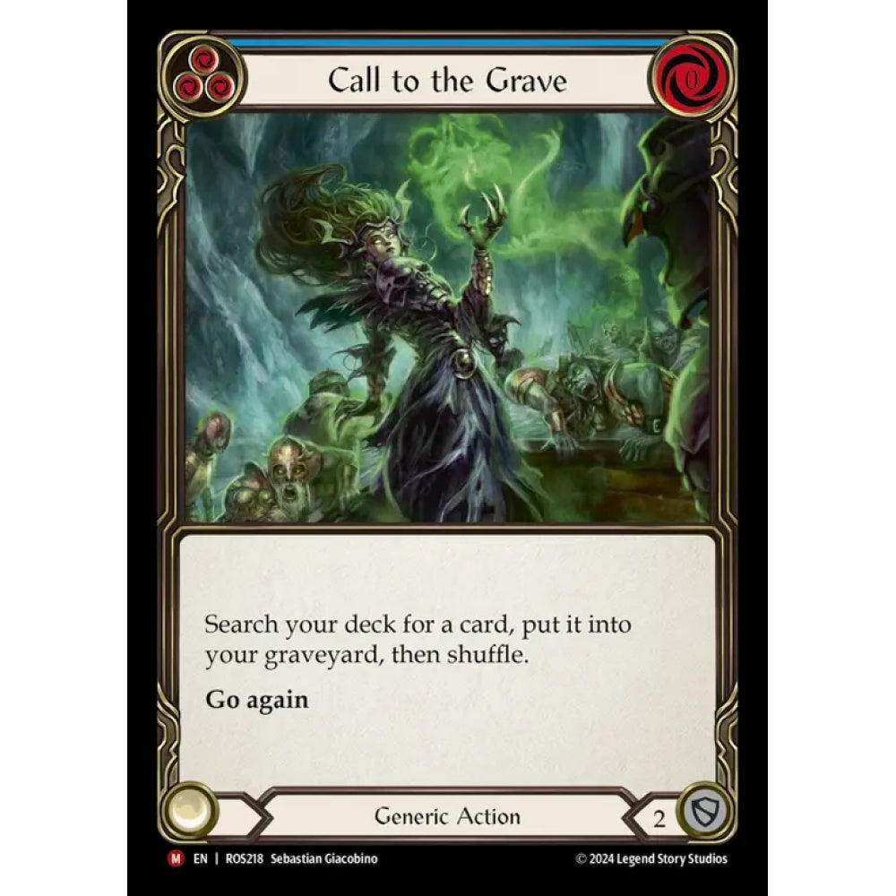 Call to the Grave ROS218-RF Majestic Flesh & Blood Trading Card Game Rosetta in Rainbow Foil Art