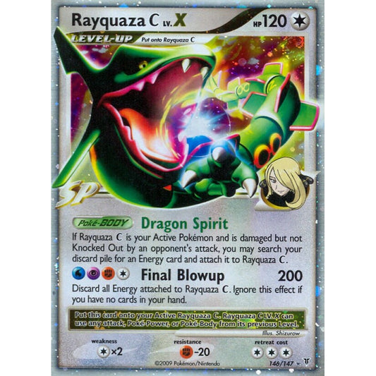 Rayquaza C LV.X Rare Holo LV.X 146/147 Pokemon Card Game Supreme Victors