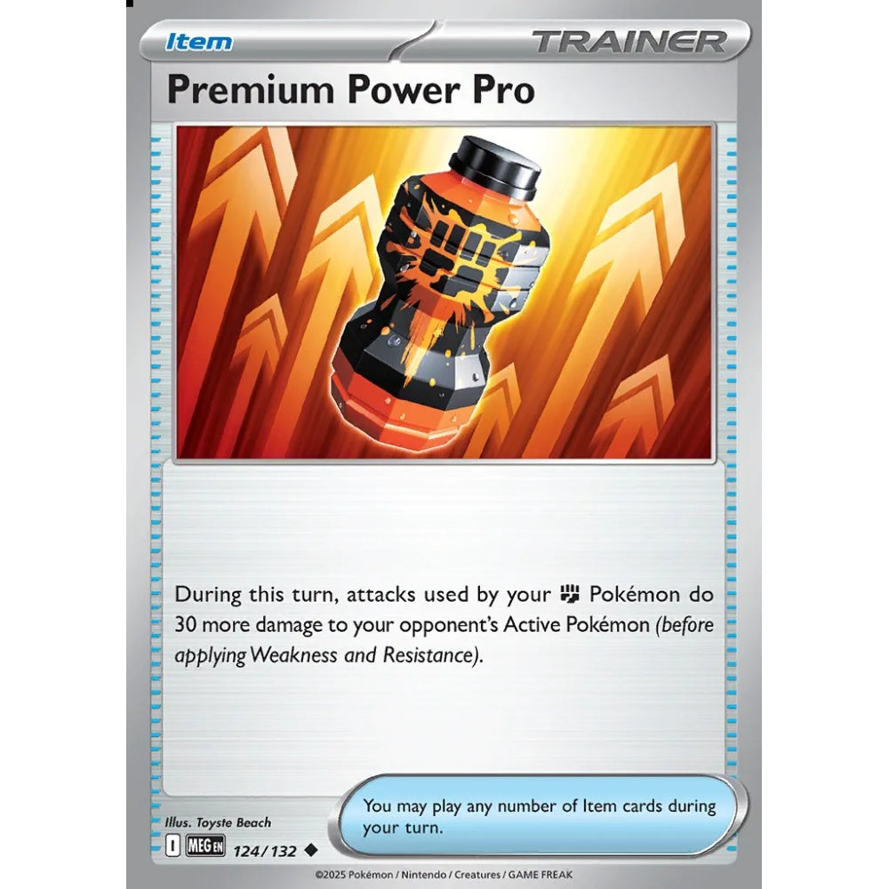 Premium Power Pro Uncommon 124/132 Pokemon Card Game Mega Evolution