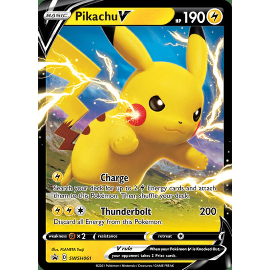 Pikachu V Black Star Promo SWSH061 Pokemon Card Game Sword & Shield Promos