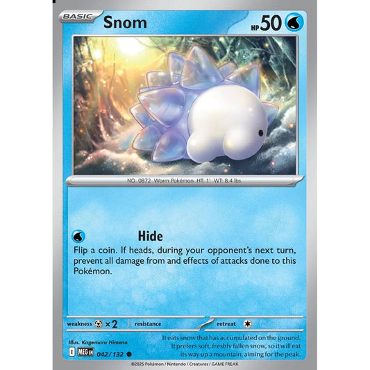 Snom Common 042/132 Pokemon Card Game Mega Evolution