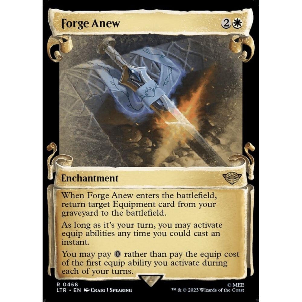 Forge Anew, rare, 468, Magic the Gathering, The Lord of the Rings: Tales of Middle-earth