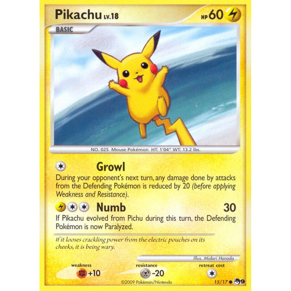 Pikachu Common 15/17 Pokemon Card Game POP Series 9