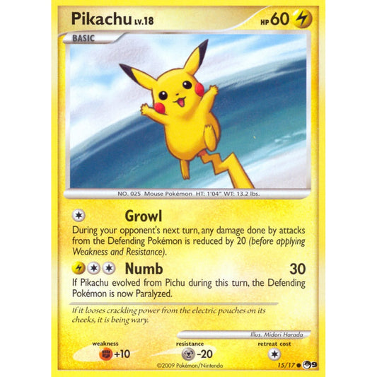 Pikachu Common 15/17 Pokemon Card Game POP Series 9