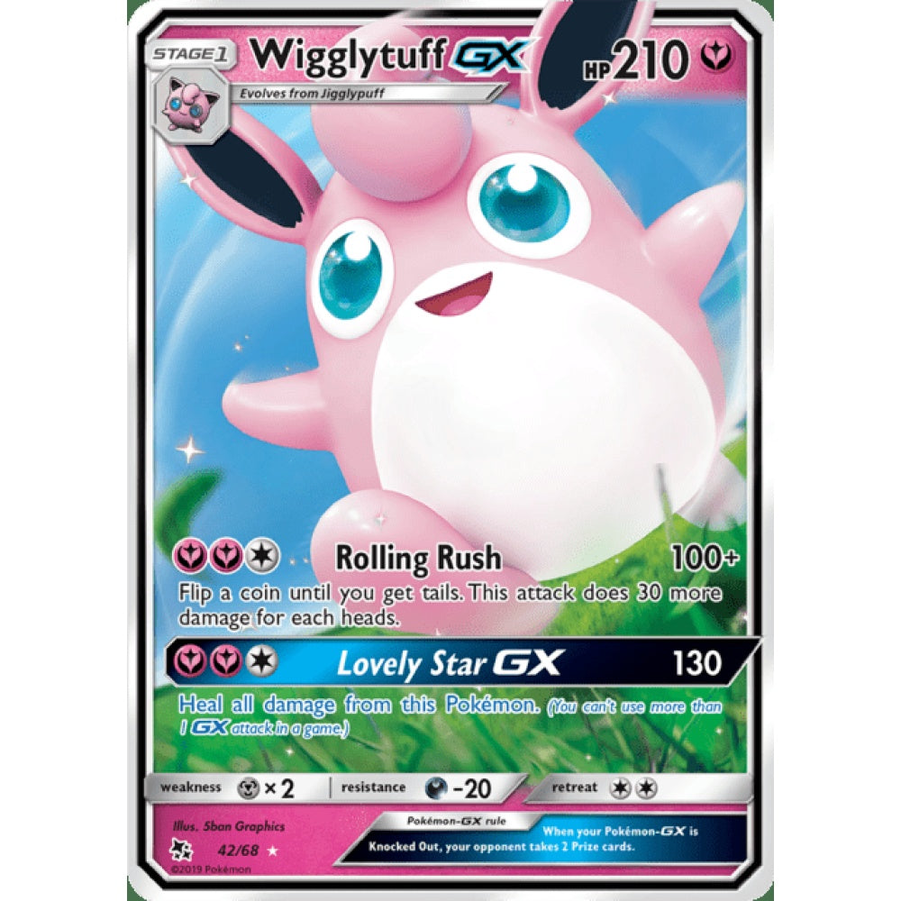 Wigglytuff-GX Double Rare 42/68 Pokemon Card Game Hidden Fates