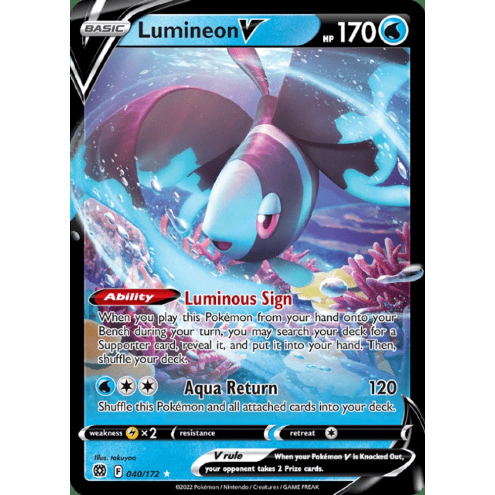 Lumineon V Double Rare 040/172 Pokemon Card Game Brilliant Stars