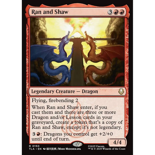Ran and Shaw rare 150 Magic the Gathering Avatar: The Last Airbender