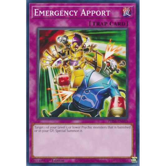 Emergency Apport PHNI-EN083 Common Yu-Gi-Oh Phantom Nightmare