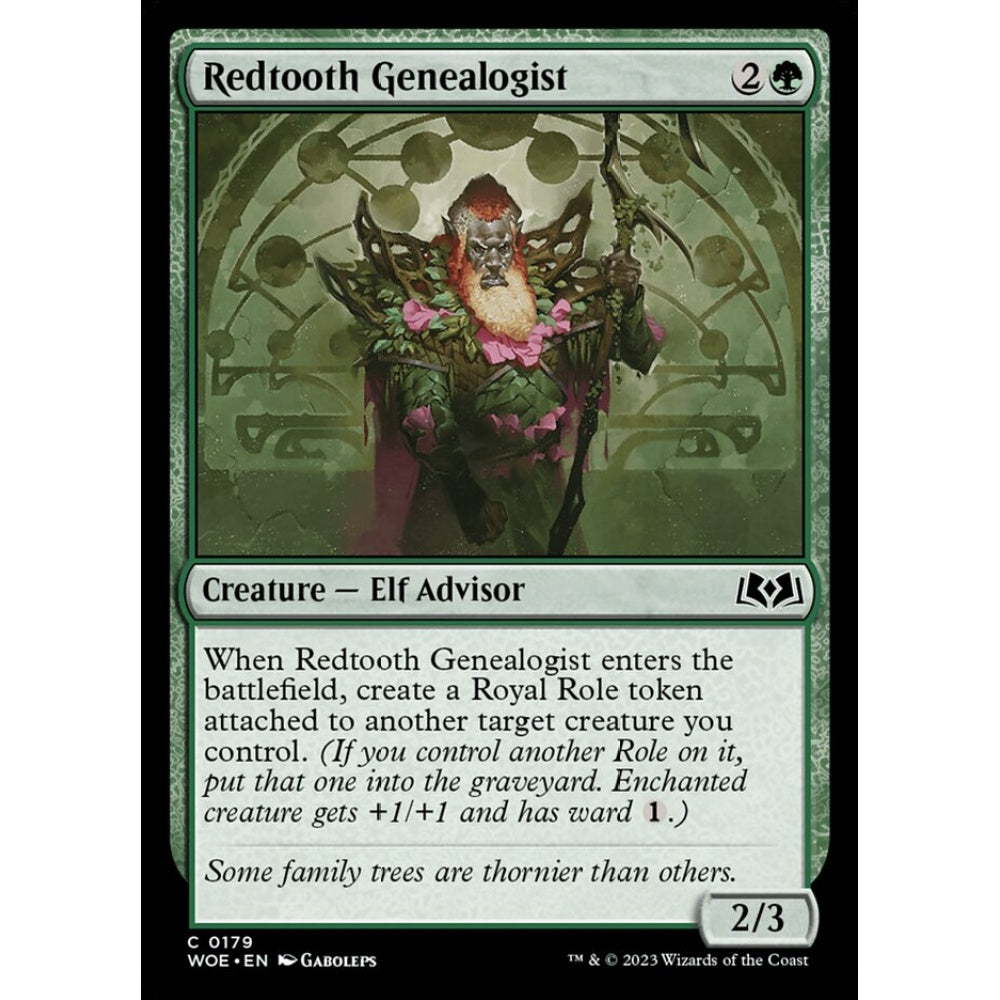Redtooth Genealogist, common, 179, Magic the Gathering, Wilds of Eldraine