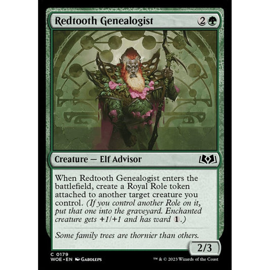 Redtooth Genealogist, common, 179, Magic the Gathering, Wilds of Eldraine