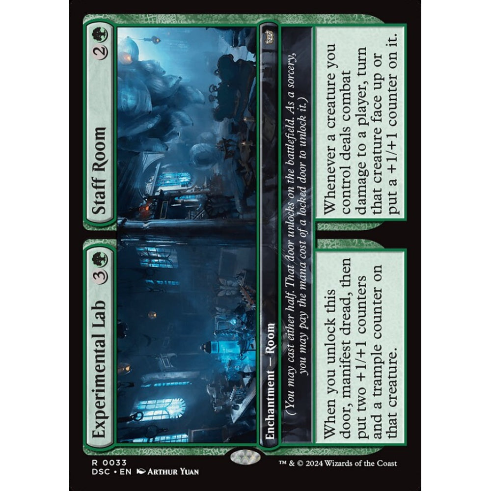 Experimental Lab // Staff Room, 33, rare, Magic: The Gathering, Duskmourn: House of Horror