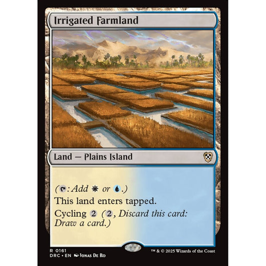 Irrigated Farmland, 161, rare, Magic: The Gathering, Aetherdrift Commander