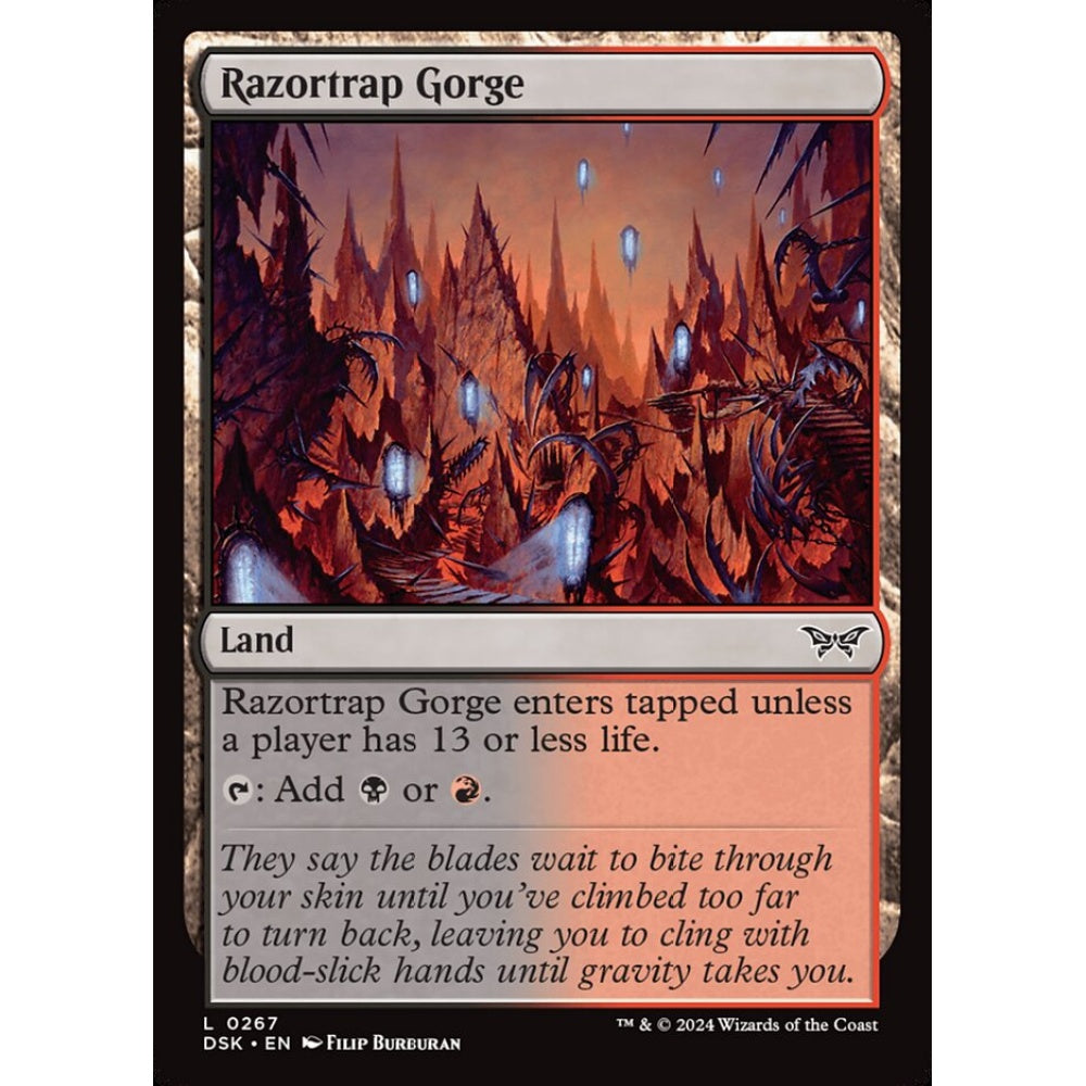Razortrap Gorge, 267, common, Magic: The Gathering, Duskmourn: House of Horror