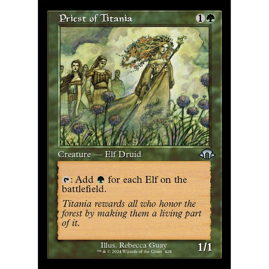 Priest of Titania, 428, uncommon, Magic: The Gathering, Modern Horizons 3