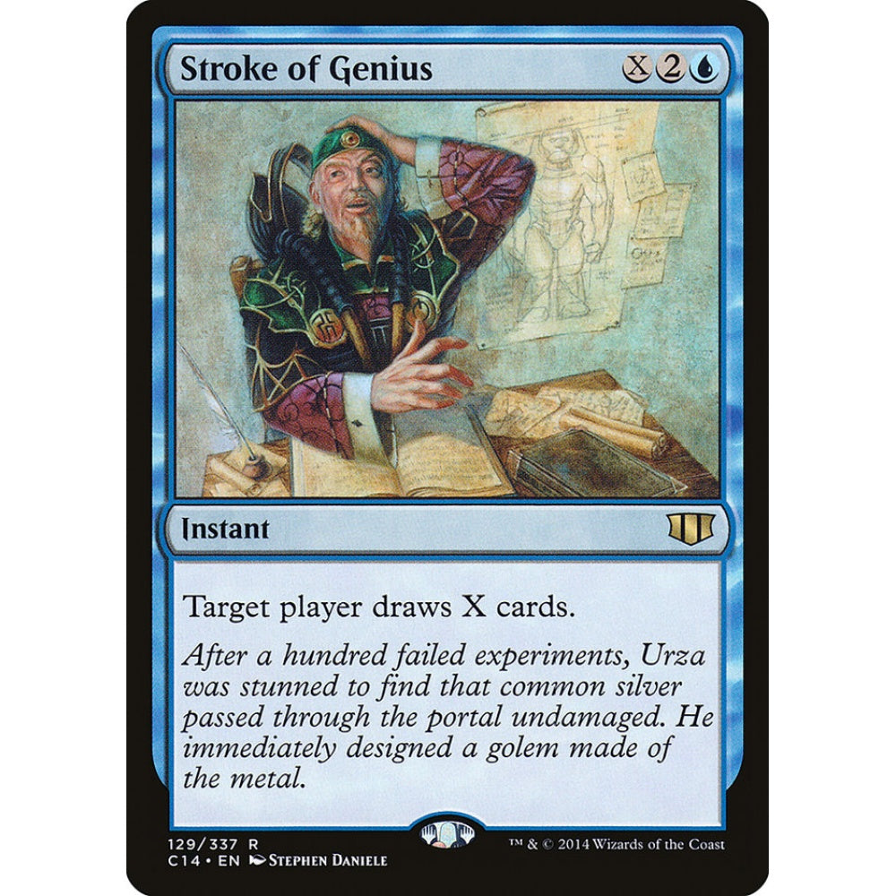 Stroke of Genius rare 129 Magic the Gathering Commander 2014