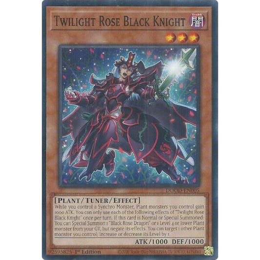 Twilight Rose Black Knight DOOD-EN005 Common Yu-Gi-Oh Doom of Dimensions
