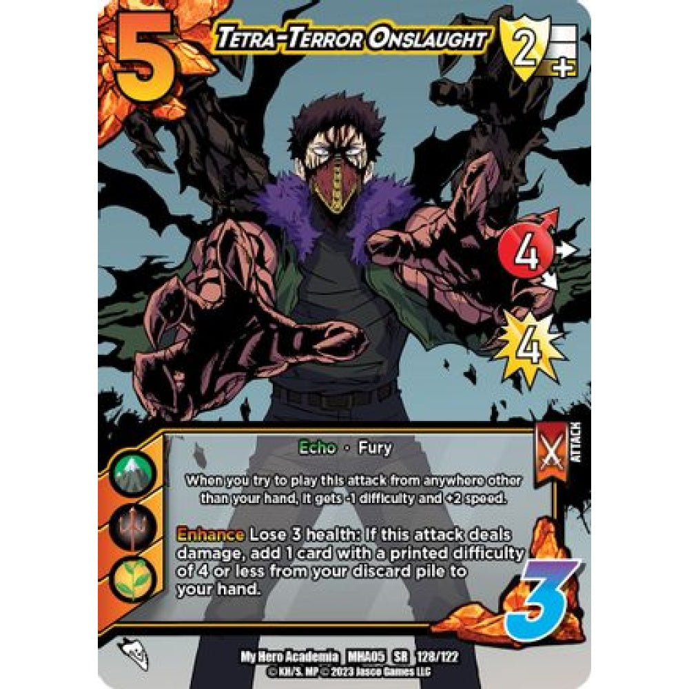 Tetra-Terror Onslaught, 128/122, SR, UniVersus, MHA05 Undaunted Raid