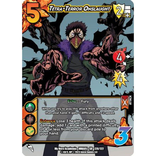 Tetra-Terror Onslaught, 128/122, SR, UniVersus, MHA05 Undaunted Raid