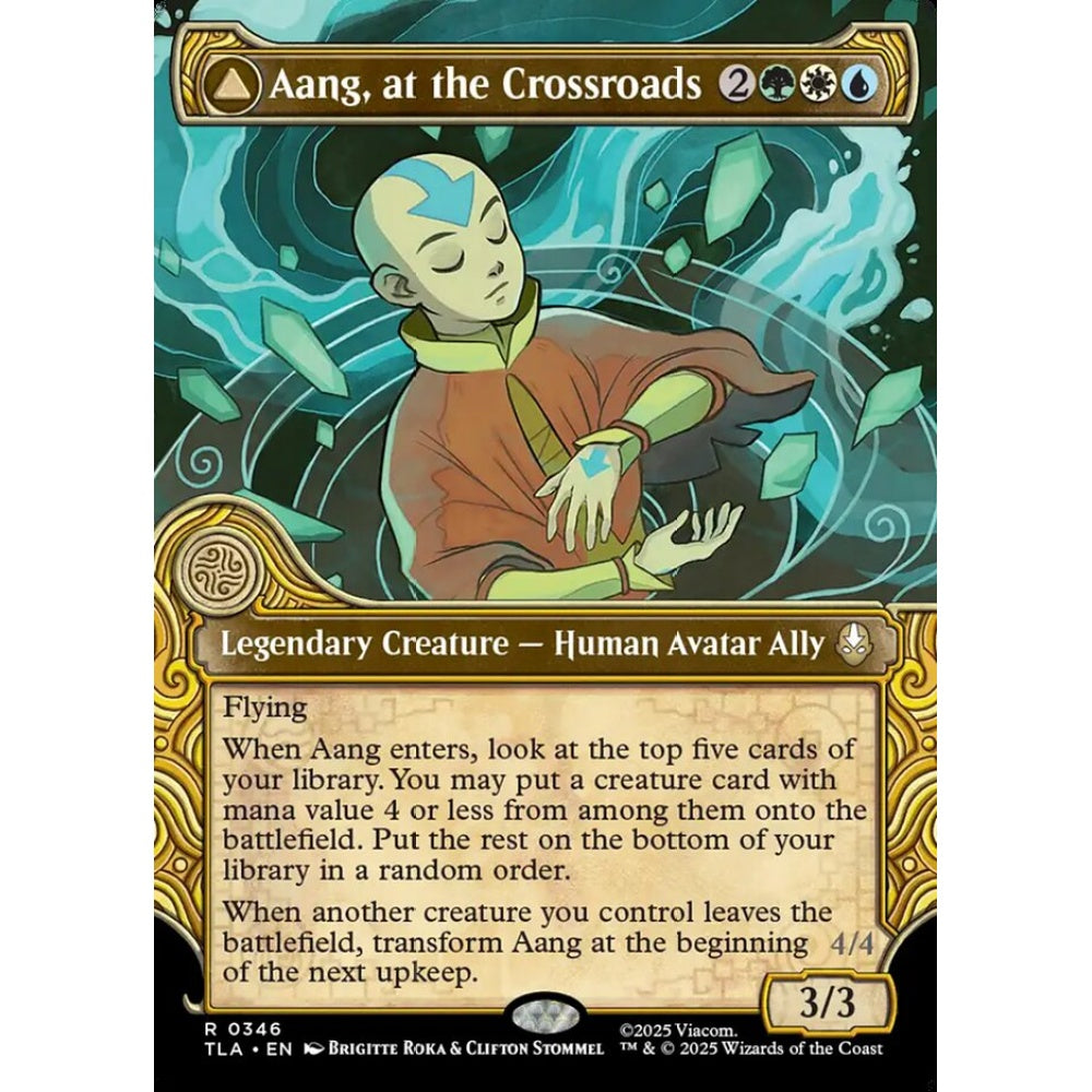 Aang, at the Crossroads // Aang, Destined Savior rare 346 Magic the Gathering Avatar: The Last Airbender