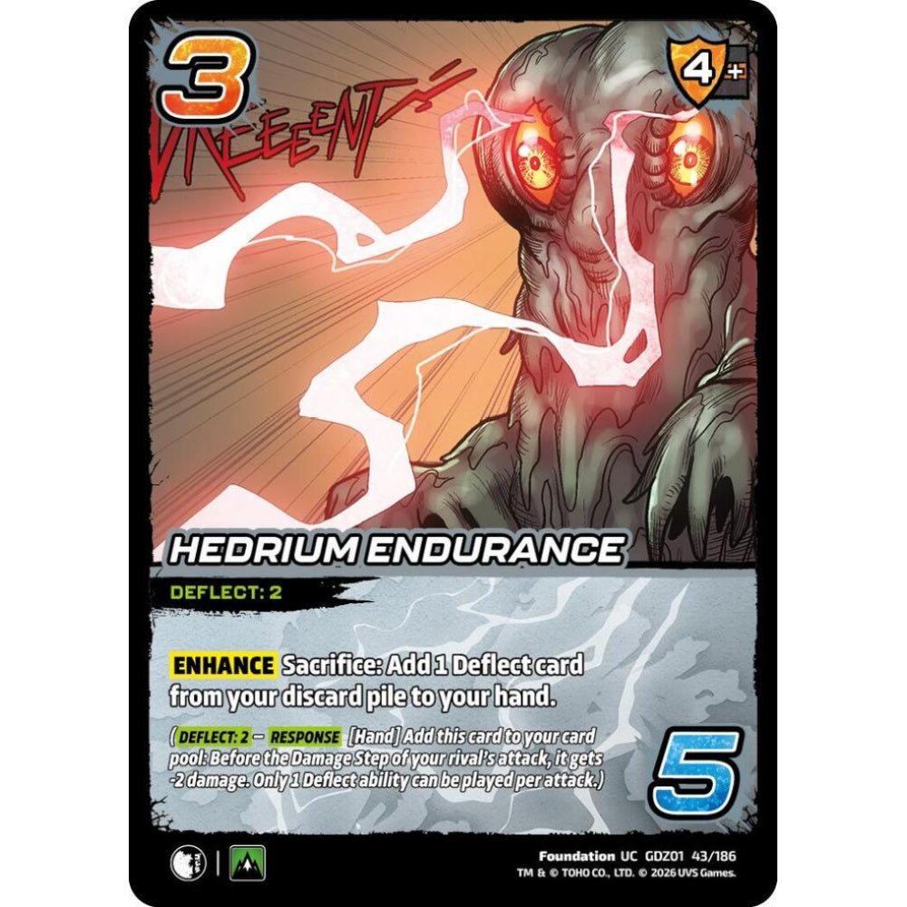 Hedrium Endurance GDZ01 43/186 GDZ01 Universus Godzilla: Reign of Kaiju Foundation UC