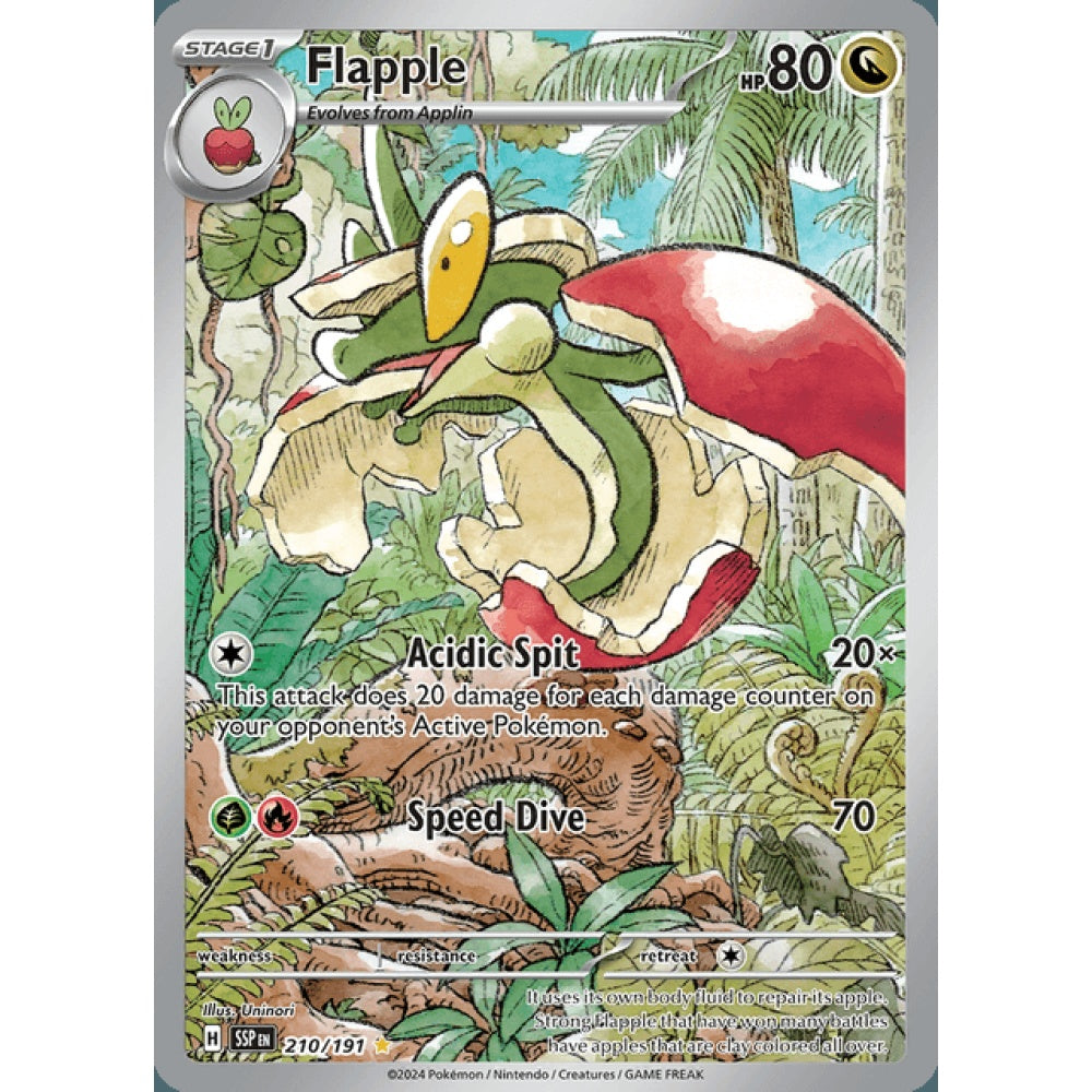 Flapple Illustration Rare 210/191 Pokemon Card Game Surging Sparks