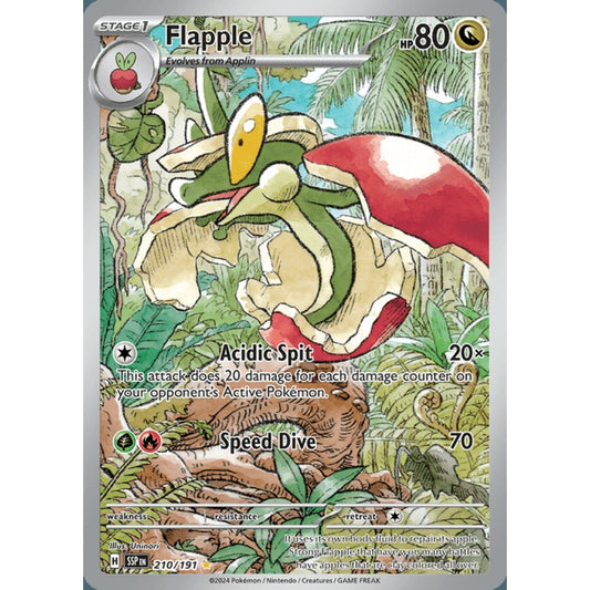 Flapple Illustration Rare 210/191 Pokemon Card Game Surging Sparks