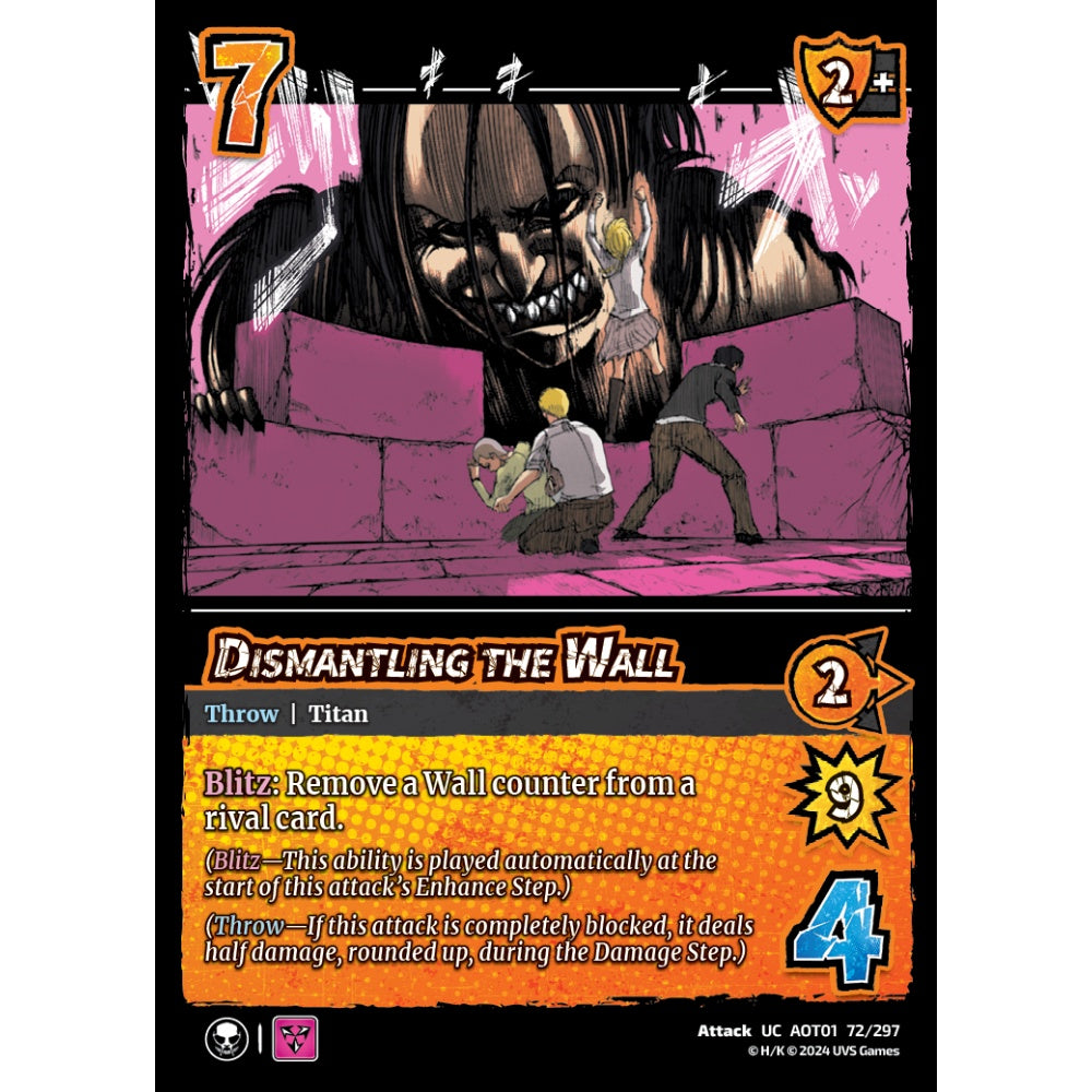 Dismantling the Wall, 72/297, UC, UniVersus, Attack on Titan: Battle for Humanity
