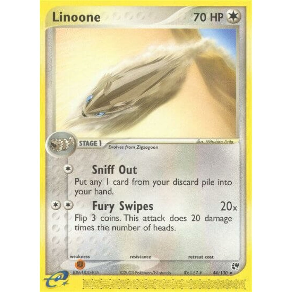 Linoone Uncommon 44/100 Pokemon Card Game EX Sandstorm