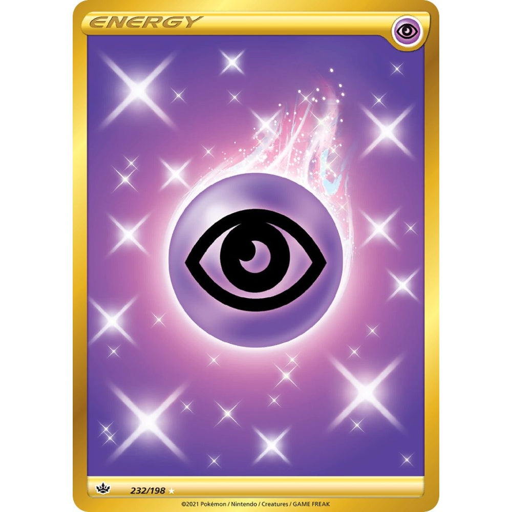 Psychic Energy Rare Secret 232/198 Pokemon Card Game Chilling Reign