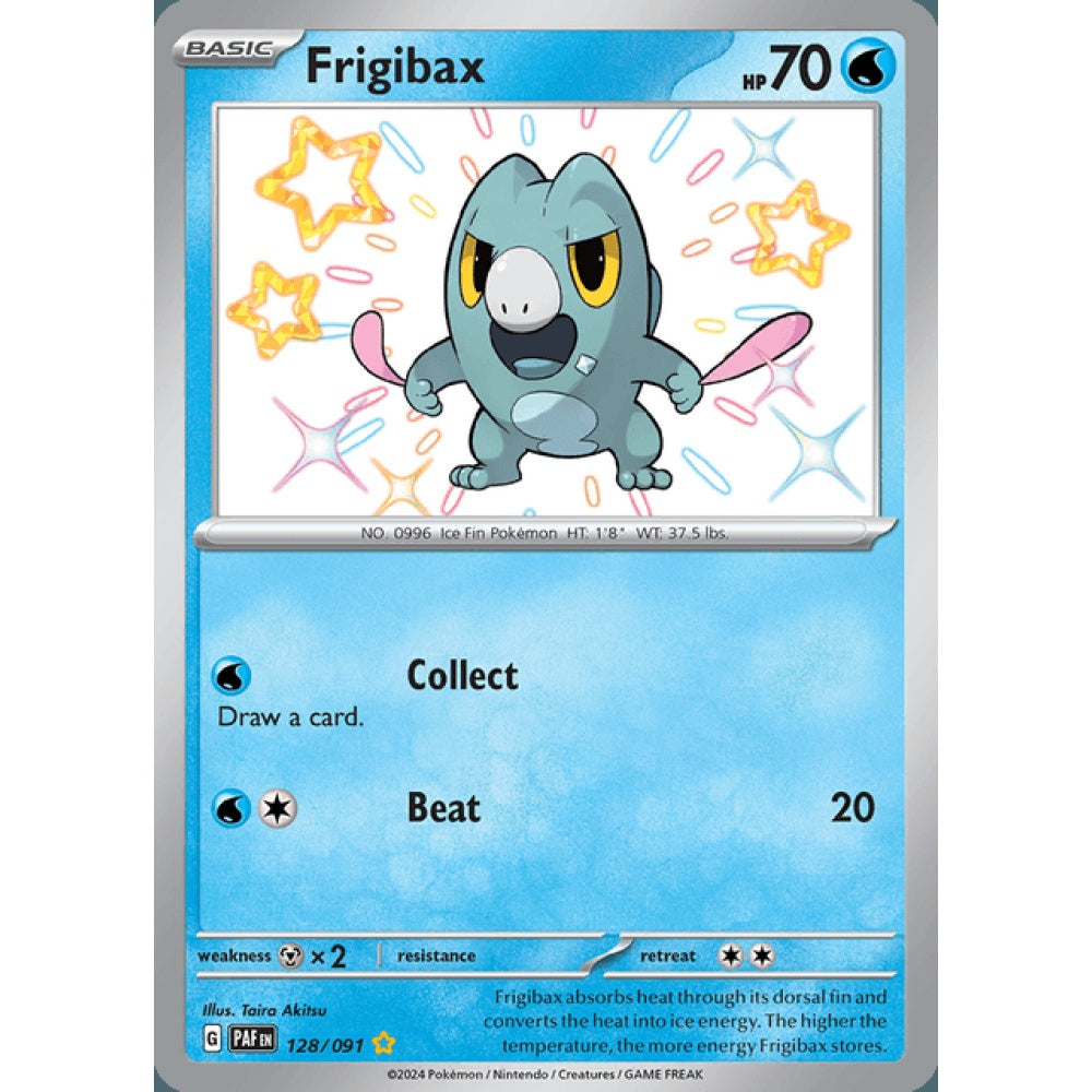 Frigibax Shiny Rare 128/091 Pokemon Card Game Paldean Fates