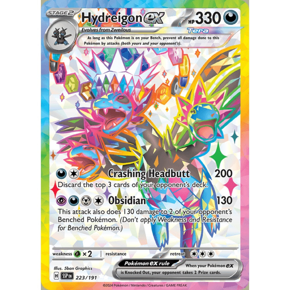 Hydreigon ex Full Art 223/191 Pokemon Card Game Surging Sparks