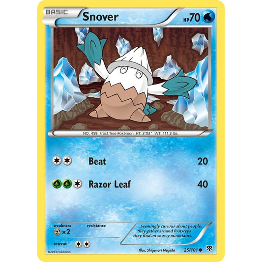 Snover Common 25/101 Pokemon Card Game Plasma Blast