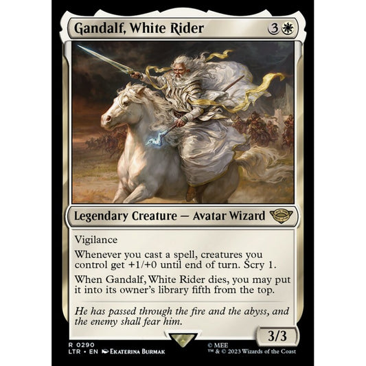Gandalf, White Rider, rare, 290, Magic the Gathering, The Lord of the Rings: Tales of Middle-earth