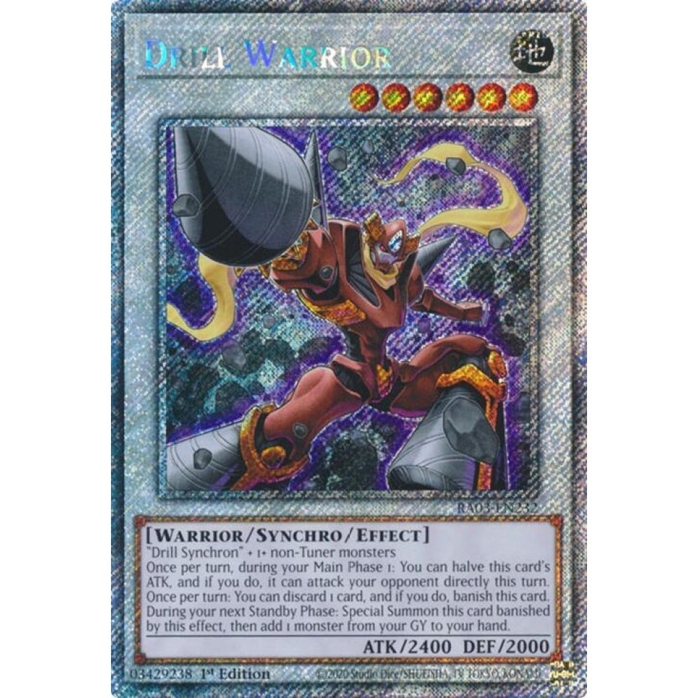 Drill Warrior (Platinum Secret Rare) RA03-EN232 Platinum Rare Yu-Gi-Oh Quarter Century Bonanza