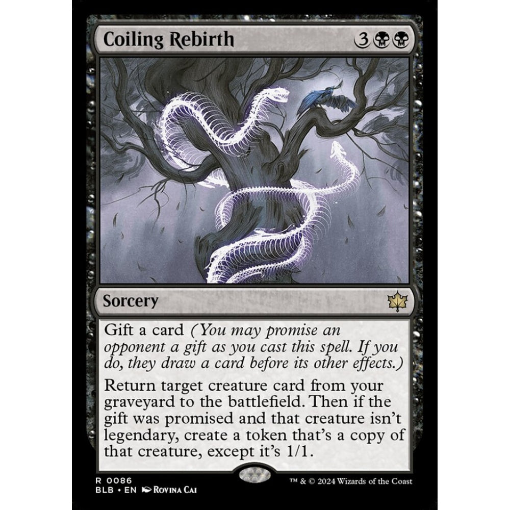Coiling Rebirth, 86, rare, Magic: The Gathering, Bloomburrow