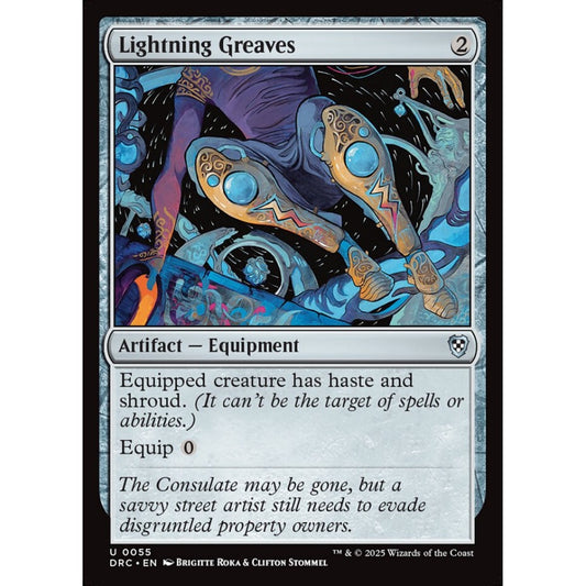 Lightning Greaves, 55, uncommon, Magic: The Gathering, Aetherdrift Commander