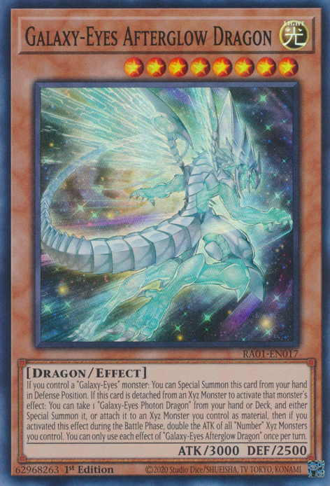 Galaxy-Eyes Afterglow Dragon RA01-EN017 Ultra Ultra Rare Yu-Gi-Oh 25th Anniversary Rarity Collection in Art