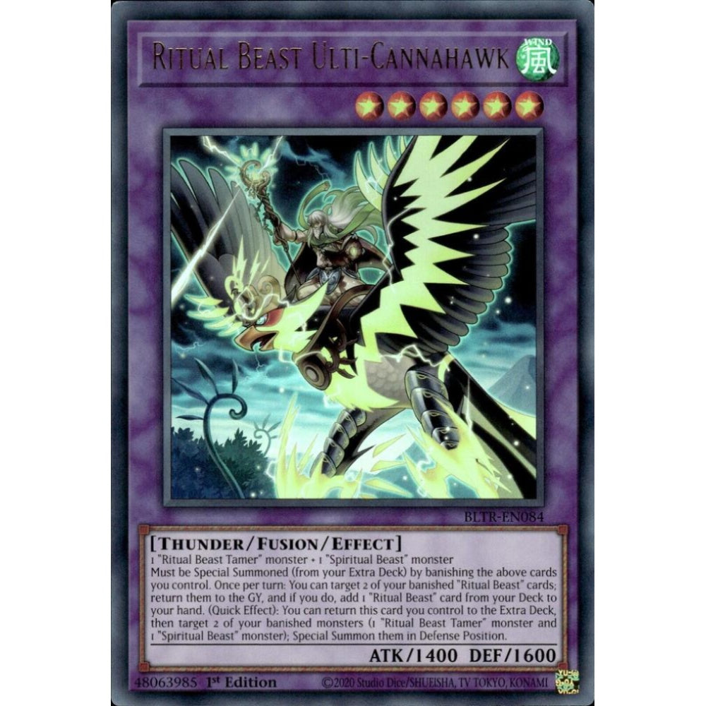 Ritual Beast Ulti-Cannahawk BLTR-EN084 Ultra Yu-Gi-Oh Battles of Legend: Terminal Revenge