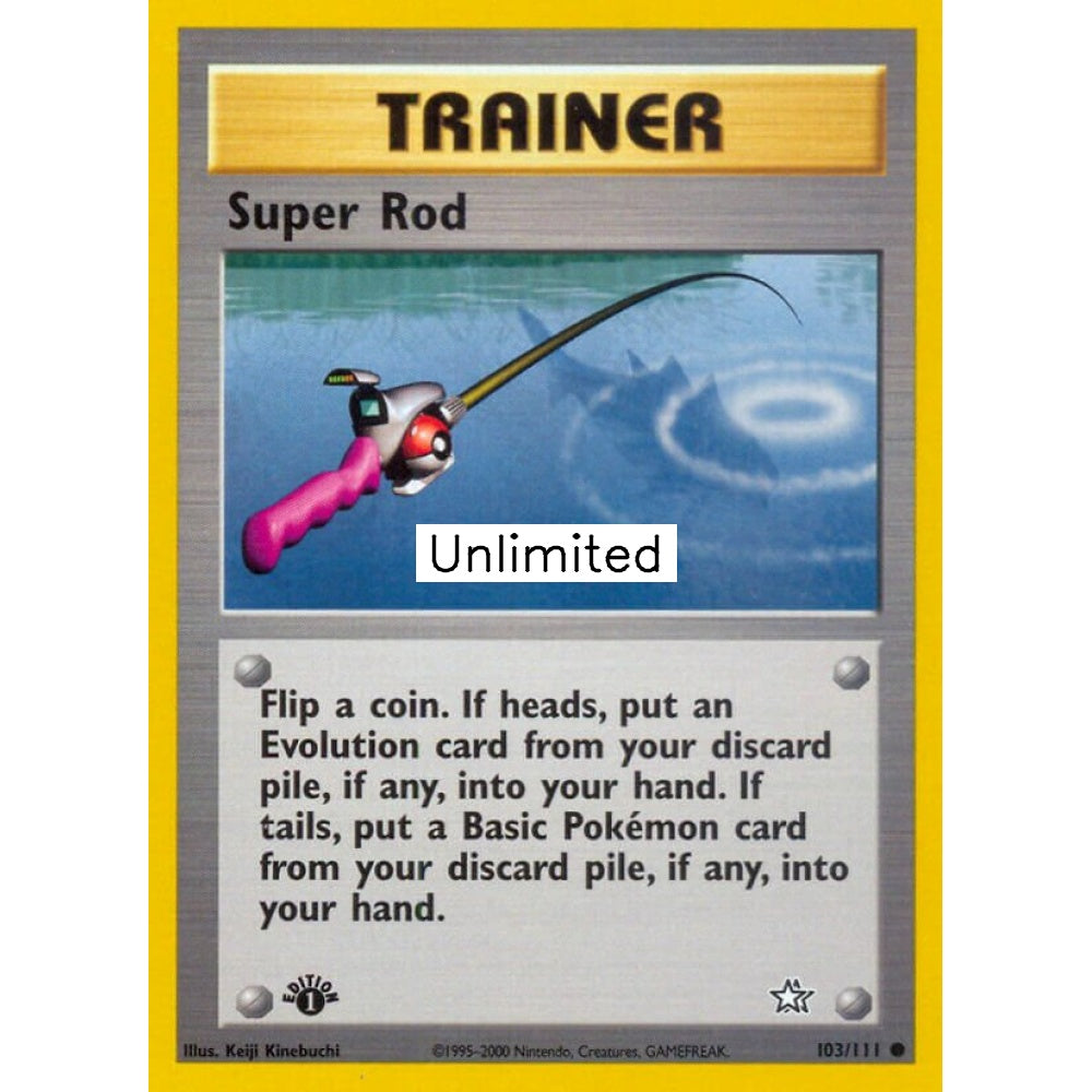 Super Rod Common 103/111 Pokemon Card Game Neo Genesis