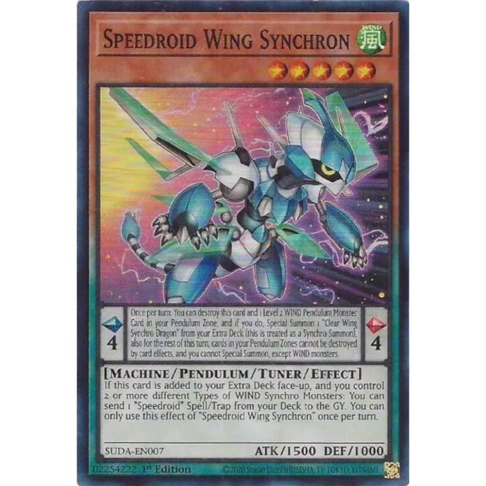 Speedroid Wing Synchron SUDA-EN007 Super Yu-Gi-Oh Supreme Darkness