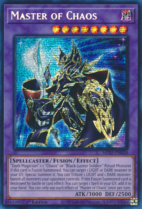 Master of Chaos MP23-EN018 Prismatic Prismatic Secret Rare Yu-Gi-Oh 25th Anniversary Tin: Dueling Heroes Mega Pack in Art