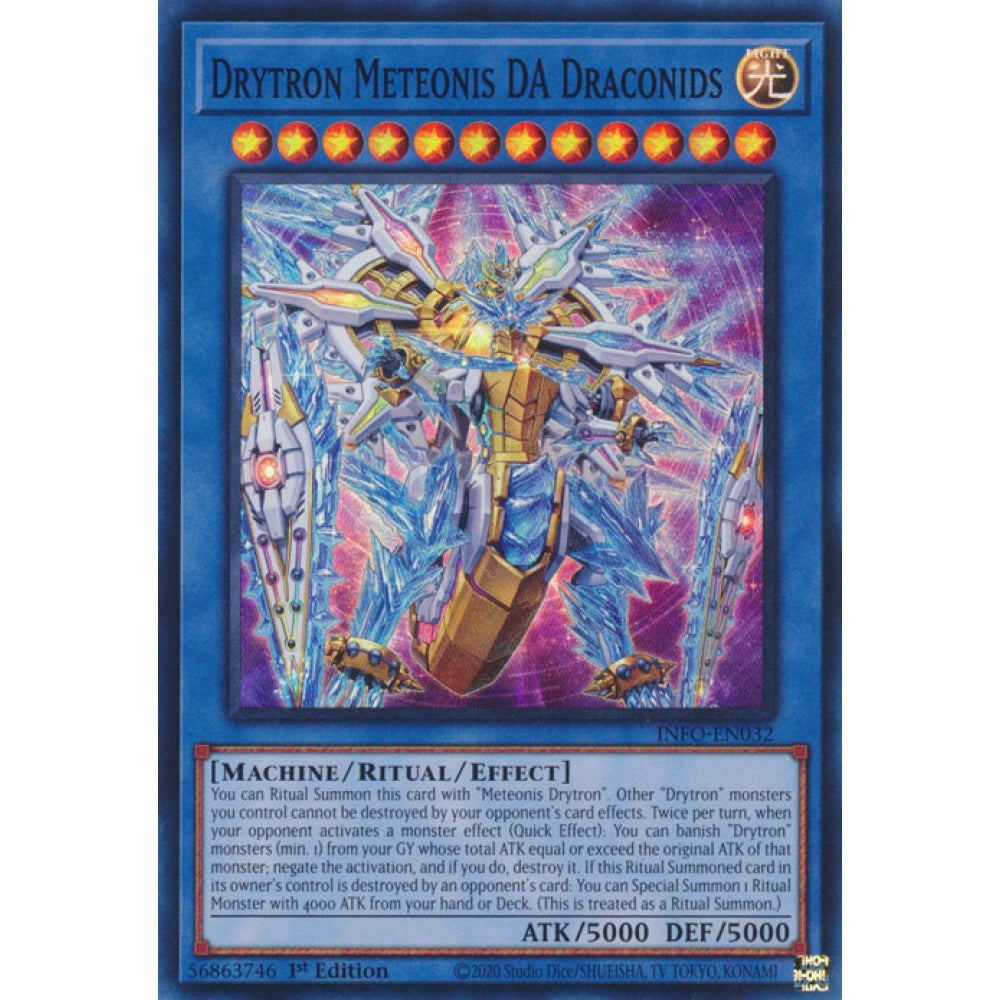 Drytron Meteonis DA Draconids INFO-EN032 Super Super Rare Yu-Gi-Oh The Infinite Forbidden in Art