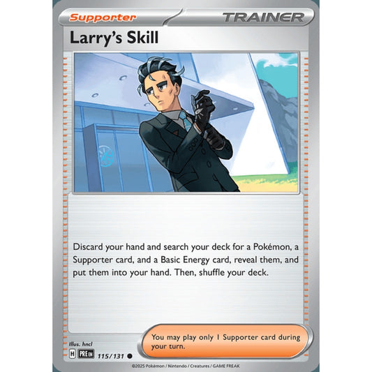 Larry's Skill Common 115/131 Pokemon Card Game Prismatic Evolutions