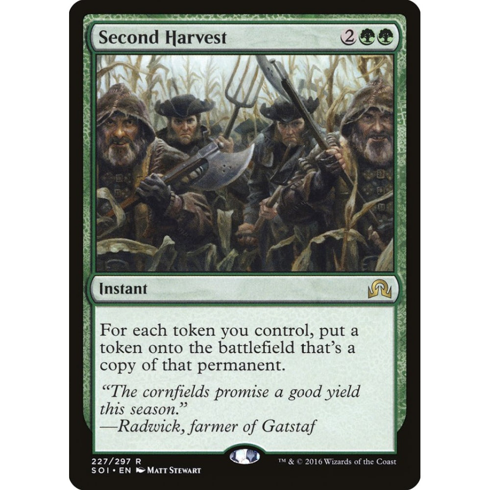 Second Harvest rare 227 Magic the Gathering Shadows over Innistrad