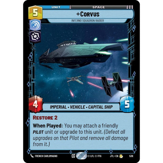 Corvus, R, JTL 536) Foil, Star Wars Unlimited