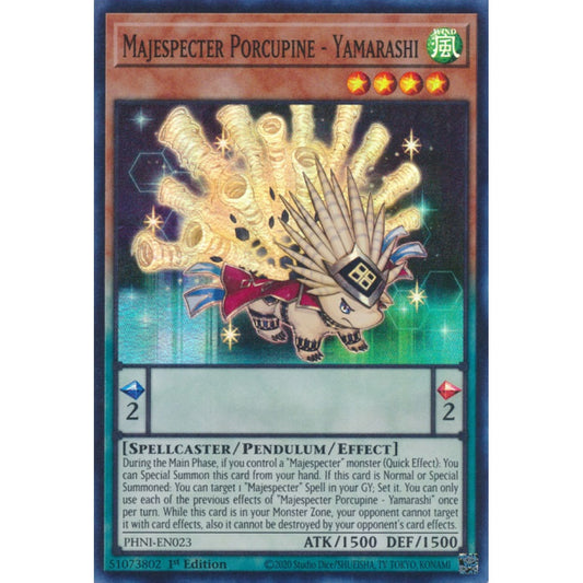 Majespecter Porcupine - Yamarashi PHNI-EN023 Super Super Rare Yu-Gi-Oh Phantom Nightmare in Art