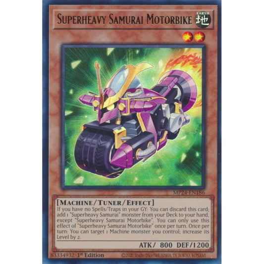 Superheavy Samurai Motorbike MP24-EN186 Ultra Ultra Rare Yu-Gi-Oh 25th Anniversary Tin: Dueling Mirrors in Art